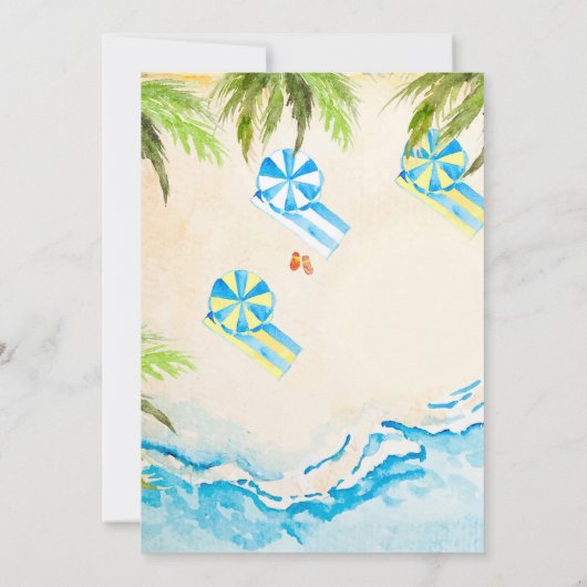 Invitation Beach Bash | Fête de fin d'année scolaire d'été (Dos)