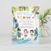 Invitation Beach Bash | Fête d'été pour la fin de l'année sco (Debout devant)