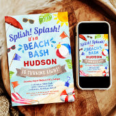 Invitation Beach Bash Summer Boy Fête d'anniversaire