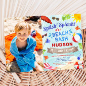 Invitation Beach Bash Summer Boy Photo Anniversaire