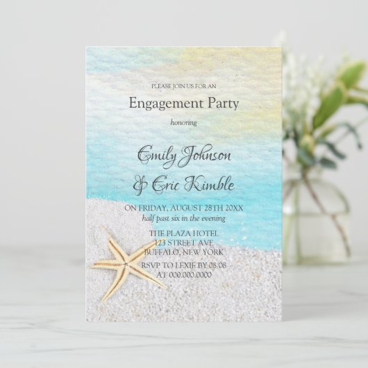 Invitation Beach Beach White Sand (Debout devant)