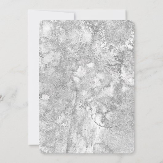 Invitation Beach Blue Seashell Silver Grey Mariage élégant (Dos)