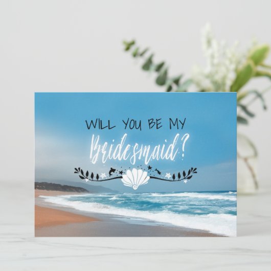 Invitation  | Beach Bridesmaid (Debout devant)