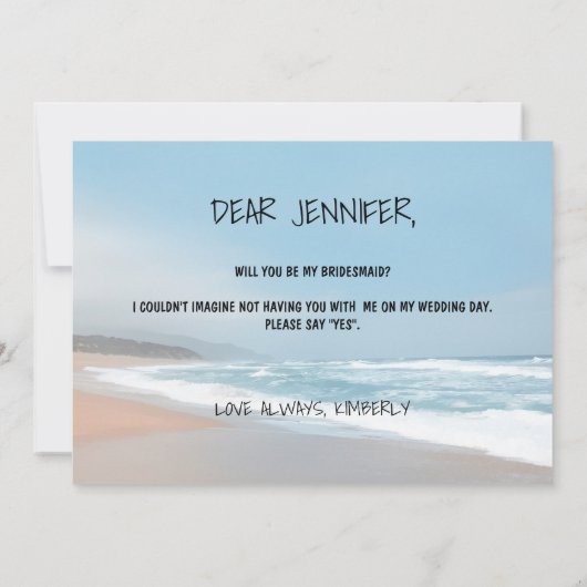 Invitation  | Beach Bridesmaid (Dos)