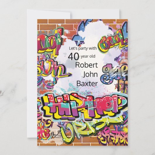 Invitation Beach Bum 40e 🌊 😎 Hommes Anniversaire Mauvais Ga (Dos)