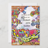 Invitation Beach Bum 40th Hommes Anniversaire Bad Boy Amuseme (Dos)