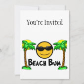 Invitation Beach Bum Sunshine & Palm Trees (Devant)