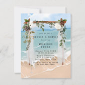 Invitation Beach Canopy Floral Tropic Brunch & Bubbly Invitat (Devant)
