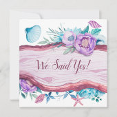 Invitation Beach Caraïbes Réception De Mariage À Thème (Devant)