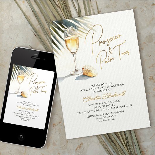 Invitation Beach Coast Tropical Bachelorette Week-end