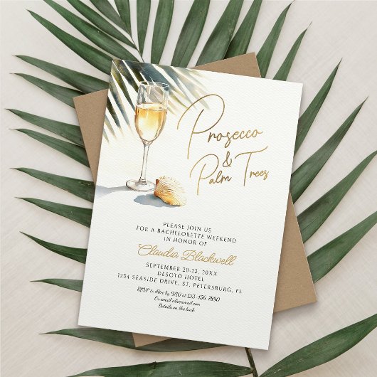 Invitation Beach Coast Tropical Bachelorette Week-end