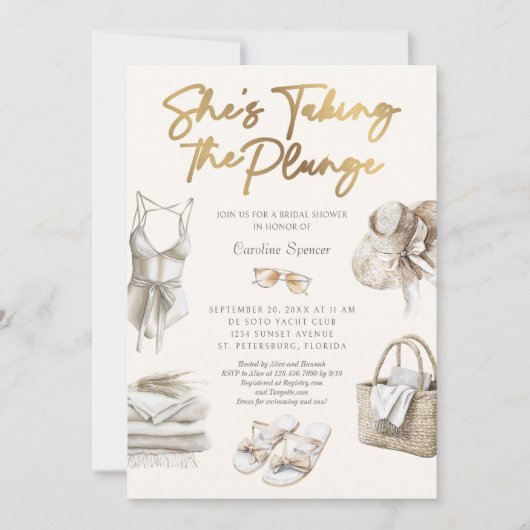 Invitation Beach Coast Tropical Bachelorette Week-end (Devant)