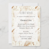 Invitation Beach Cream Sand Birthday (Devant)