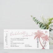 Invitation Beach Destination Bachelorette Party Passe d'embar (Debout devant)
