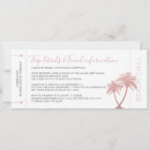 Invitation Beach Destination Bachelorette Party Passe d'embar (Dos)
