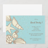 Invitation Beach Elements -invitations de fêtes d'été (Devant / Derrière)