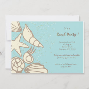 Invitation Beach Elements -invitations de fêtes d'été