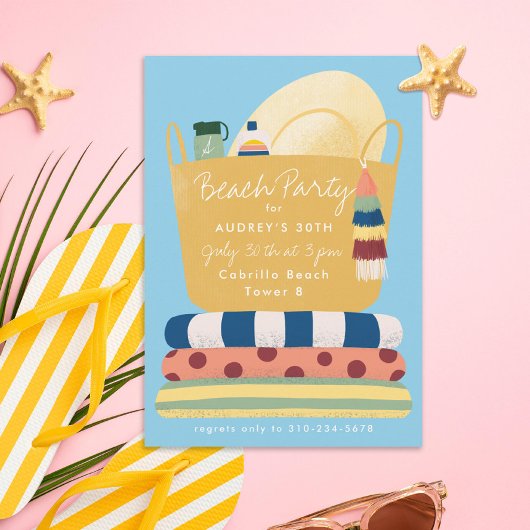 Invitation Beach Essentials Summer Beach Party