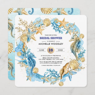 Invitation Beach   Fête des mariées des coquillages