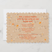 Invitation Beach girl été anniversaire (Dos)