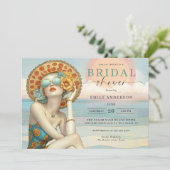 Invitation Beach Glam by the Sea Fête des mariées (Debout devant)