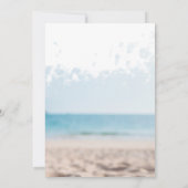 Invitation Beach Gold Seashells Fête De La Vie (Dos)