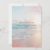 Invitation Beach Graduation Tropical Pink Palm (Dos)