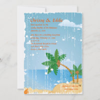 Invitation Beach Grunge