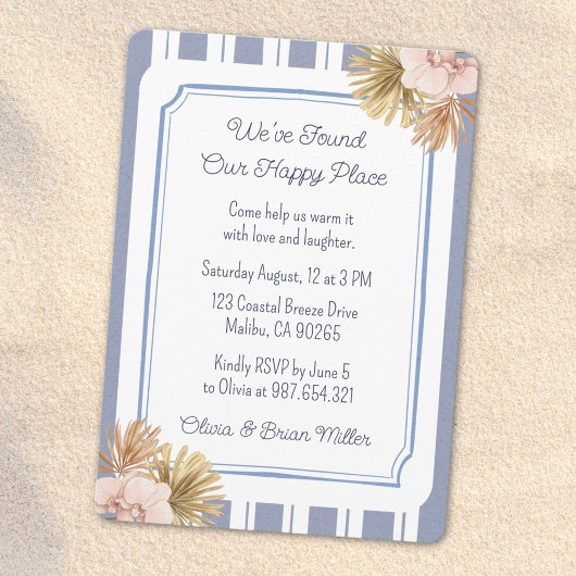 Invitation Beach House Blue Stripe Coastal House