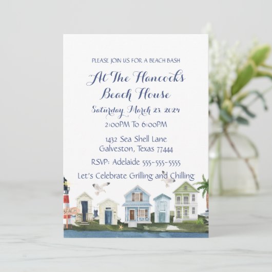 Invitation Beach House Party (Debout devant)