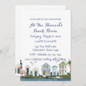 Invitation Beach House Party (Devant / Derrière)