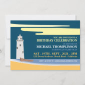Invitation Beach Lighthouse, fête d'anniversaire (Devant)