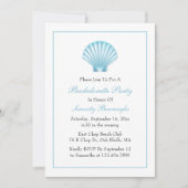 Invitation Beach Nautique Blue Shell Bachelorette (Devant)