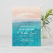 Invitation Beach Ocean Destination Mariage marin nautique (Debout devant)
