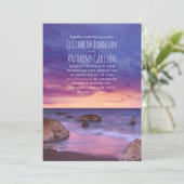 Invitation Beach Ocean Destination Sunset Mariage nautique (Debout devant)
