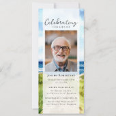 Invitation Beach Ocean Photo Funérailles Digital Evite (Devant)