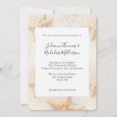 Invitation Beach Ocean Starfish Mariage (Devant)