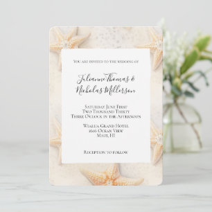 Invitation Beach Ocean Starfish Mariage