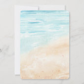 Invitation Beach Ocean Surf Adventure Débute Baby shower bleu (Dos)