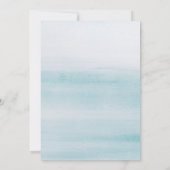 Invitation Beach Ocean Tropical Watercolor Mariage (Dos)