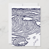 Invitation Beach Ocean Waves Parti d'engagement Rustique (Dos)