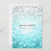 Invitation Beach Ombre Bokeh éclaire un mariage élégant (Dos)