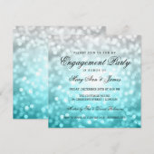 Invitation Beach Ombre Bokeh éclaire une élégante fête d'enga (Devant / Derrière)