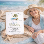 Invitation Beach Palm Tree 98th Birthday