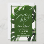 Invitation Beach Palm Tree Destination Tropical Enregistrer L (Devant)