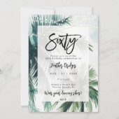 Invitation beach palmiers 60e anniversaire (Devant)