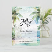 Invitation beach palmiers fête du 50e anniversaire (Debout devant)