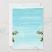 Invitation Beach Palms Flamants roses roses Cocktails (Dos)