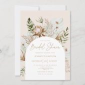 Invitation Beach pampas gazon douche nuptiale (Devant)