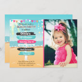 Invitation Beach Party (Devant / Derrière)